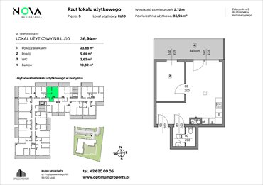 rzut lokal użytkowy na sprzedaż 37m2 lokal użytkowy Łódź, Śródmieście, ul. Telefoniczna 19