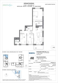 rzut mieszkanie na sprzedaż 86m2 mieszkanie Wrocław, Krzyki, Krakowska 112