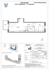 rzut mieszkanie na sprzedaż 40m2 mieszkanie Łódź, Pomorska 108