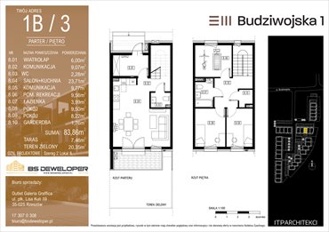 rzut mieszkanie na sprzedaż 84m2 mieszkanie Rzeszów, Budziwojska 3