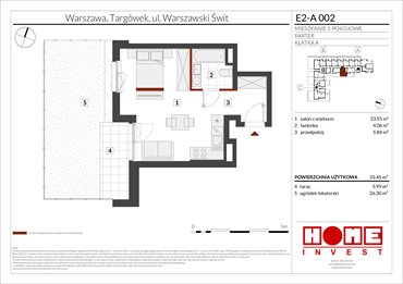 rzut mieszkanie na sprzedaż 33m2 mieszkanie Warszawa, Targówek, ul. Warszawski Świt