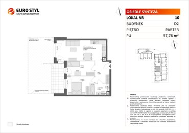 rzut mieszkanie na sprzedaż 58m2 mieszkanie Gdańsk, Piecki - Migowo, Piekarnicza