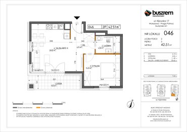 rzut mieszkanie na sprzedaż 46m2 mieszkanie Warszawa, Praga Północ, Kijowska 17