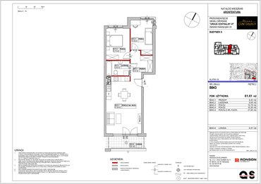 rzut mieszkanie na sprzedaż 62m2 mieszkanie Warszawa, Ursus, ul. Gierdziejewskiego 23