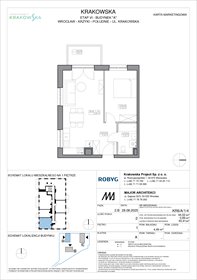 rzut mieszkanie na sprzedaż 45m2 mieszkanie Wrocław, Krzyki, Krakowska 112
