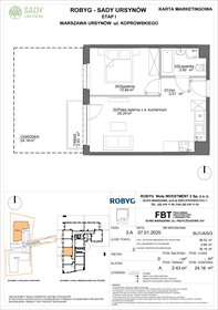 rzut mieszkanie na sprzedaż 39m2 mieszkanie Warszawa, Koprowskiego
