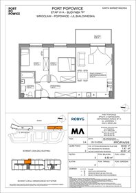 rzut mieszkanie na sprzedaż 59m2 mieszkanie Wrocław, Fabryczna, Białowieska 91a