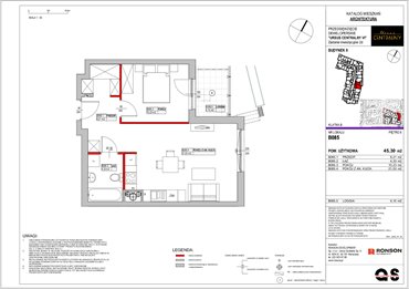 rzut mieszkanie na sprzedaż 45m2 mieszkanie Warszawa, Ursus, ul. Gierdziejewskiego 23