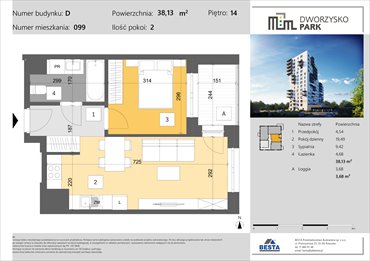 rzut mieszkanie na sprzedaż 38m2 mieszkanie Rzeszów, Przybyszówka, Dworzysko