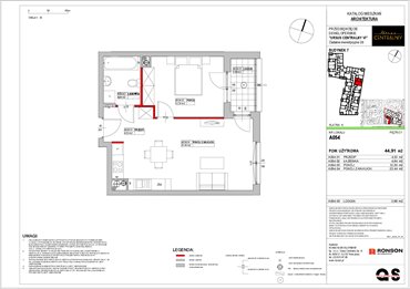 rzut mieszkanie na sprzedaż 45m2 mieszkanie Warszawa, Ursus, ul. Gierdziejewskiego 23