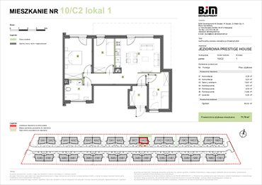 rzut mieszkanie na sprzedaż 72m2 mieszkanie Warszawa, Wawer, Jeziorowa