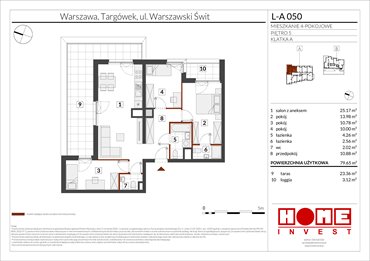 rzut mieszkanie na sprzedaż 80m2 mieszkanie Warszawa, Targówek, ul. Warszawski Świt