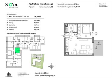 rzut mieszkanie na sprzedaż 36m2 mieszkanie Łódź, Śródmieście, ul. Telefoniczna 19