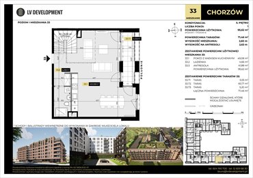 rzut mieszkanie na sprzedaż 96m2 mieszkanie Chorzów, 3 Maja 94'