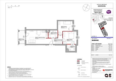 rzut mieszkanie na sprzedaż 64m2 mieszkanie Warszawa, Białołęka, Marywilska 68