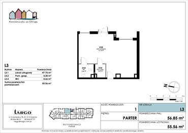rzut mieszkanie na sprzedaż 56m2 mieszkanie Rumia, Kosynierów 9