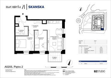 rzut mieszkanie na sprzedaż 49m2 mieszkanie Kraków, Krowodrza, ul. Mazowiecka 21