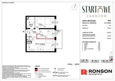 rzut mieszkanie na sprzedaż 61m2 mieszkanie Wrocław, Psie Pole, Zatorska, róg Sobieskiego