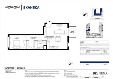 rzut mieszkanie na sprzedaż 52m2 mieszkanie Kraków, Prądnik Czerwony, Mogilska 126