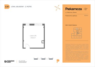 rzut mieszkanie na sprzedaż 32m2 mieszkanie Gdańsk, Morena, Piekarnicza 6