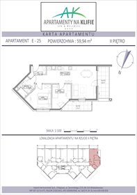 rzut mieszkanie na sprzedaż 60m2 mieszkanie Władysławowo, Żeromskiego 27