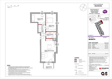rzut mieszkanie na sprzedaż 62m2 mieszkanie Warszawa, Białołęka, Marywilska 68