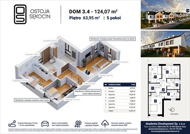rzut dom na sprzedaż 124m2 dom Sękocin Stary, Sękocińska 89