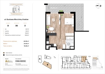rzut mieszkanie na sprzedaż 43m2 mieszkanie Kraków, Wzgórza Krzesławickie, Gustawa Morcinka