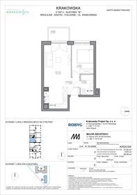 rzut mieszkanie na sprzedaż 42m2 mieszkanie Wrocław, Krzyki, Krakowska 112