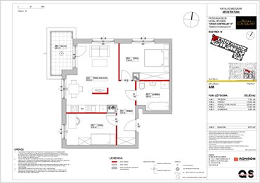 rzut mieszkanie na sprzedaż 56m2 mieszkanie Warszawa, Ursus, ul. Gierdziejewskiego 23