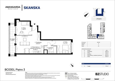rzut mieszkanie na sprzedaż 58m2 mieszkanie Kraków, Prądnik Czerwony, Mogilska 126