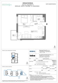 rzut mieszkanie na sprzedaż 39m2 mieszkanie Wrocław, Krzyki, Krakowska 112