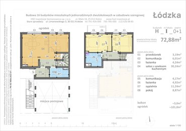 rzut mieszkanie na sprzedaż 73m2 mieszkanie Kraków, Łódzka