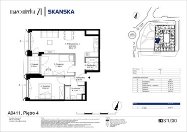 rzut mieszkanie na sprzedaż 61m2 mieszkanie Kraków, Krowodrza, ul. Mazowiecka 21