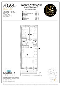 rzut mieszkanie na sprzedaż 71m2 mieszkanie Lublin, CZECHÓW, Kameralna 3