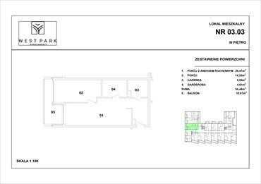 rzut mieszkanie na sprzedaż 54m2 mieszkanie Kołobrzeg, Wylotowa 6