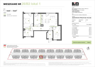 rzut mieszkanie na sprzedaż 70m2 mieszkanie Warszawa, Wawer, Jeziorowa