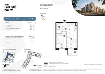 rzut mieszkanie na sprzedaż 40m2 mieszkanie Wrocław, Kleczków, ul. Czochralskiego/ Miłosza