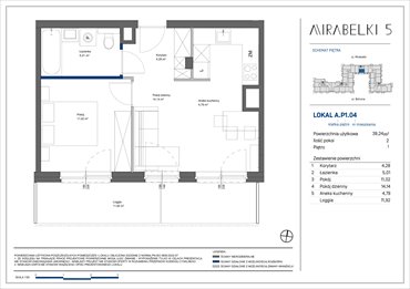 rzut mieszkanie na sprzedaż 39m2 mieszkanie Warszawa, Białołęka, Mirabelki