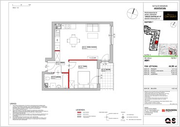 rzut mieszkanie na sprzedaż 45m2 mieszkanie Warszawa, Ursus, ul. Gierdziejewskiego 23