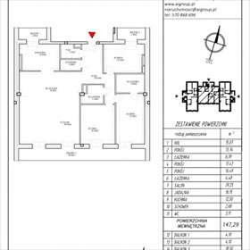 rzut mieszkanie na sprzedaż 147m2 mieszkanie Warszawa, Wilanów, Zawady, Ruczaj 117D-ZB