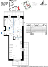 rzut mieszkanie na sprzedaż 58m2 mieszkanie Łódź, Retkinia, Maratońska 49C