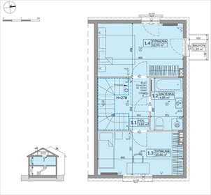 rzut dom na sprzedaż 68m2 dom Sulejówek, Szklarniowa