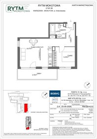 rzut mieszkanie na sprzedaż 43m2 mieszkanie Warszawa, Mokotów, Antoniewska 3B