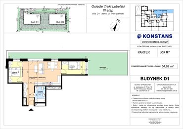 rzut mieszkanie na sprzedaż 55m2 mieszkanie Warszawa, Wawer, Trakt Lubelski 181 C i 181 D
