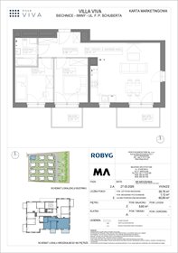 rzut mieszkanie na sprzedaż 60m2 mieszkanie Wrocław, Iwiny, ul. Franza Petera Schuberta