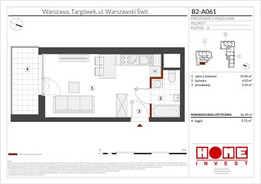 rzut mieszkanie na sprzedaż 26m2 mieszkanie Warszawa, Targówek, ul. Warszawski Świt 12