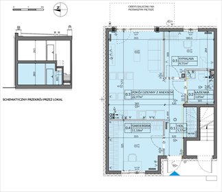 rzut mieszkanie na sprzedaż 52m2 mieszkanie Łódź, ul. Pabianicka