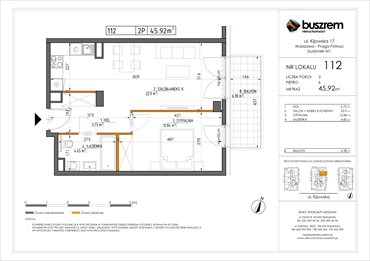 rzut mieszkanie na sprzedaż 46m2 mieszkanie Warszawa, Praga Północ, Kijowska 17