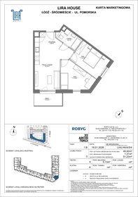rzut mieszkanie na sprzedaż 50m2 mieszkanie Łódź, Pomorska 108